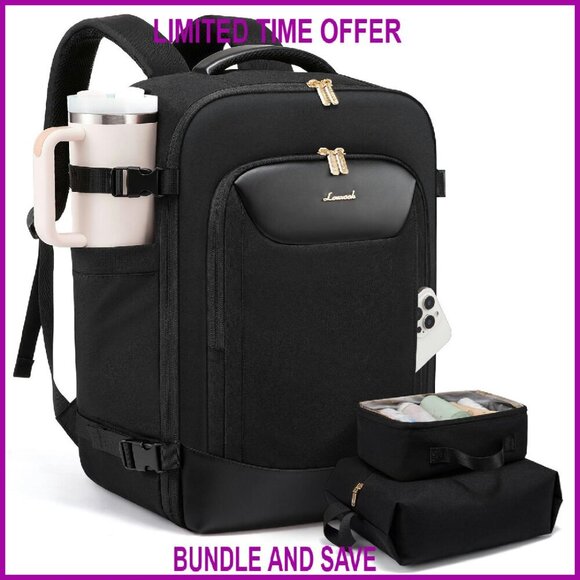 Large 40L Travel Backpack TSA Approved Laptop Carry On Weekender Bag main image 5